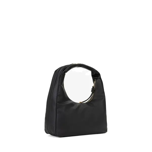 Grained Leather Slouchy Hobo Shoulder Bag 2 Image