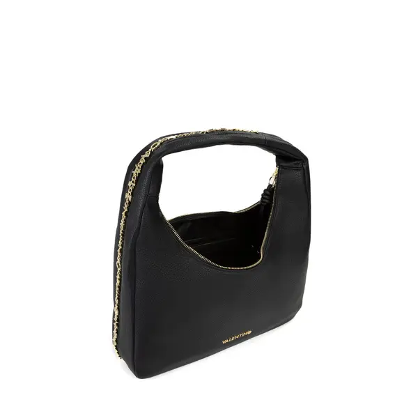 Grained Leather Slouchy Hobo Shoulder Bag 3 Image
