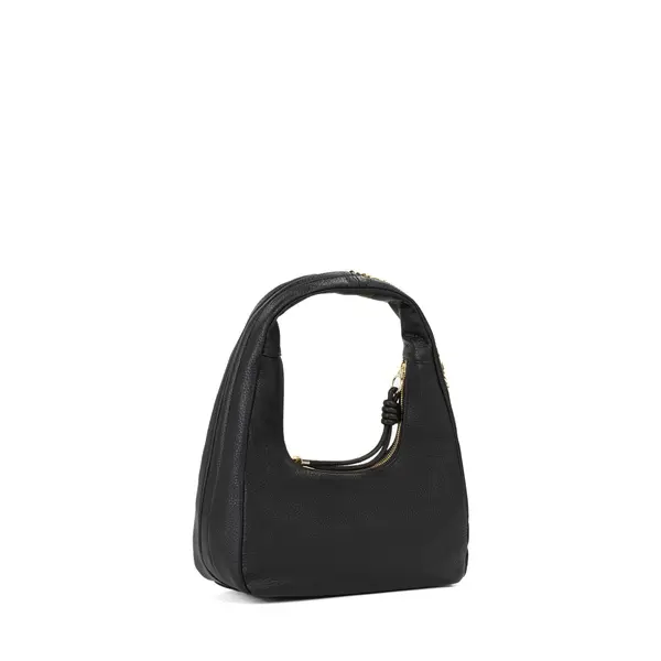 Slouchy Hobo Shoulder Bag with Gold Chain Detail 2 Image