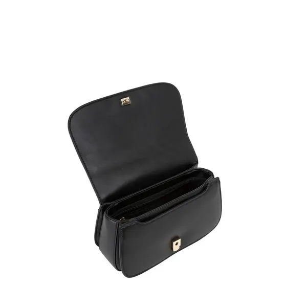 Medium Smooth Leather Top Handle Bag with Gold Tassel Charm 3 Image