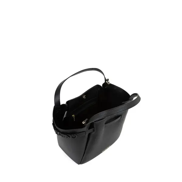 Medium Grained Top Handle Tote Bag with Detachable Pouch 3 Image