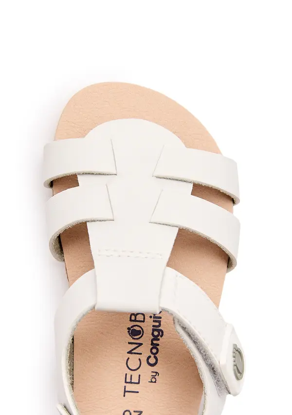 Baby Girl Leather Strappy Cork-Sole Sandals  3 Image