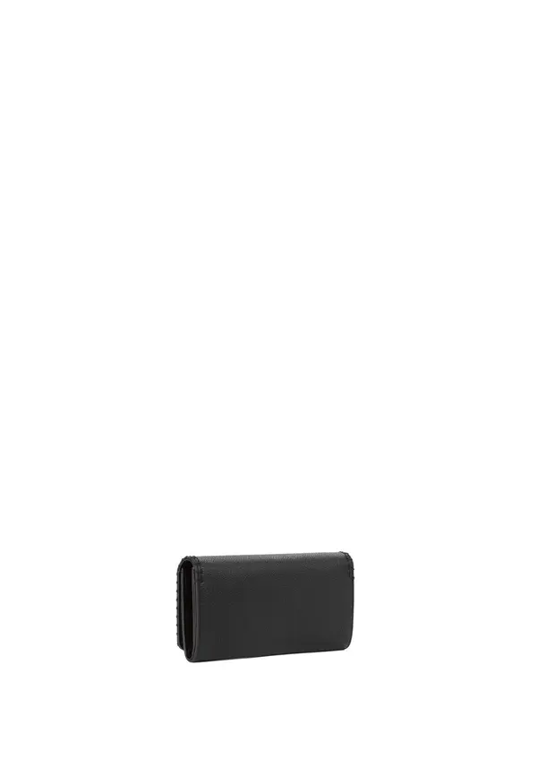 Flap-Over Wallet with Gold Logo and Card Organizer 2 Image