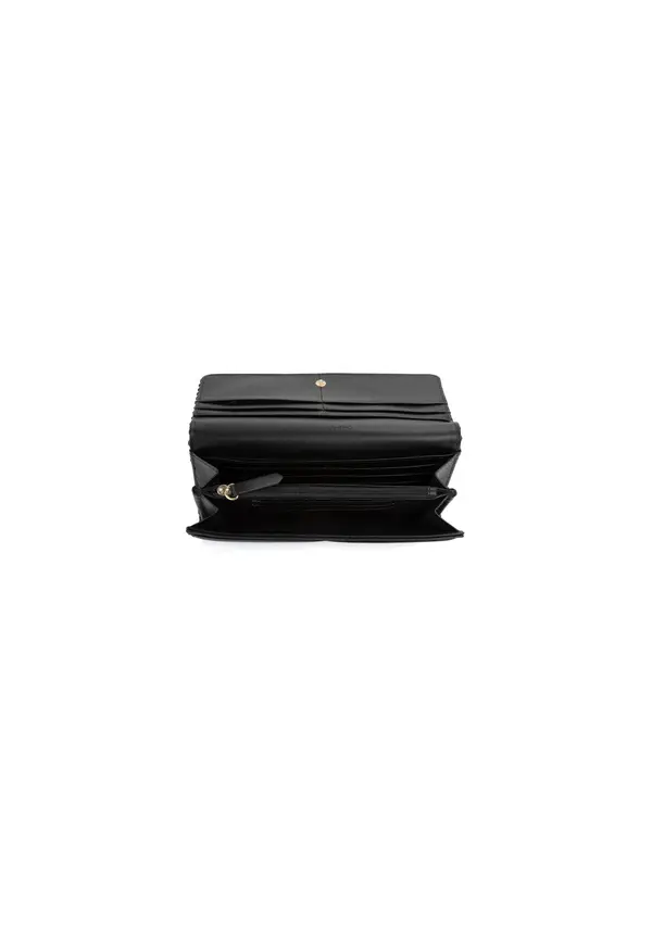 Flap-Over Wallet with Gold Logo and Card Organizer 3 Image