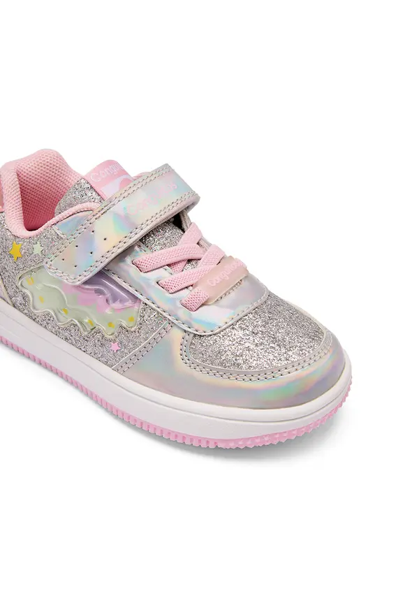 Kids Girls Glitter Rainbow Light Sneakers  4 Image
