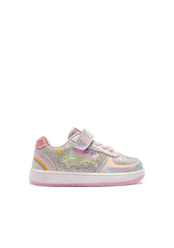 Kids Girls Glitter Rainbow Light Sneakers  5 Image