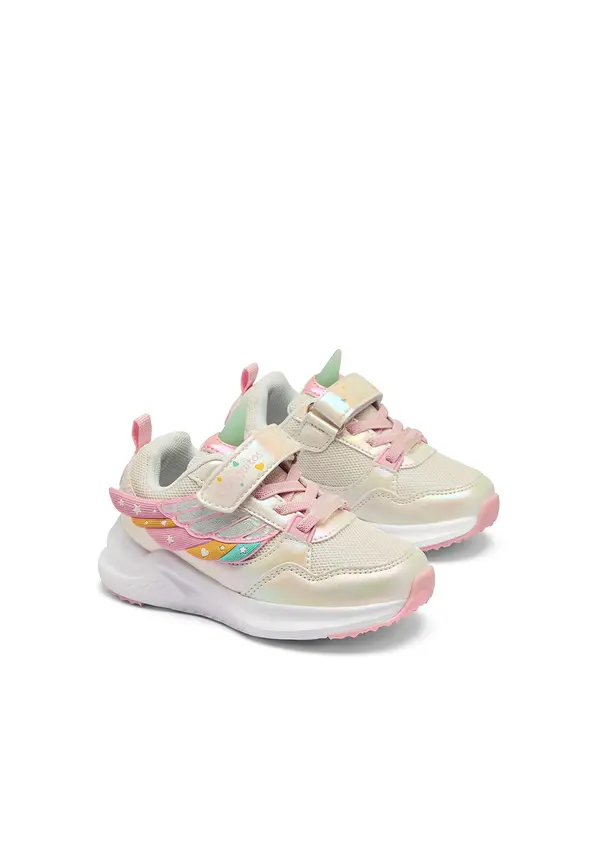 Kids Girls Mesh Iridescent Fantasy Unicorn Light Sneakers  2 Image