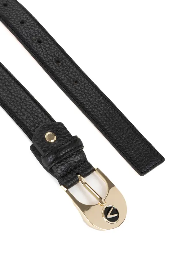 Textured Leather Belt with Enamel V-Logo 2 Image