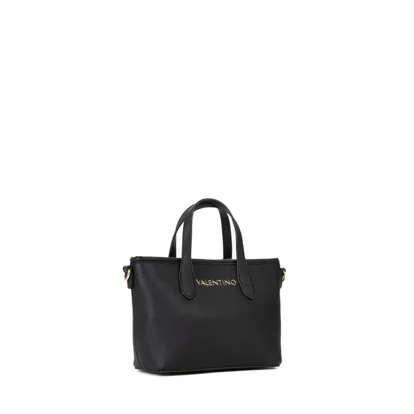 Leather Mini Tote Bag with Logo Webbing Strap and Gold Hardware 2 Image