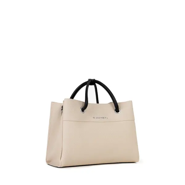 Large Tote Bag with Black Leather Handles 1 Image