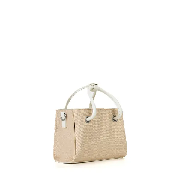 Small Tote Bag with Black Leather Handles 1 Image