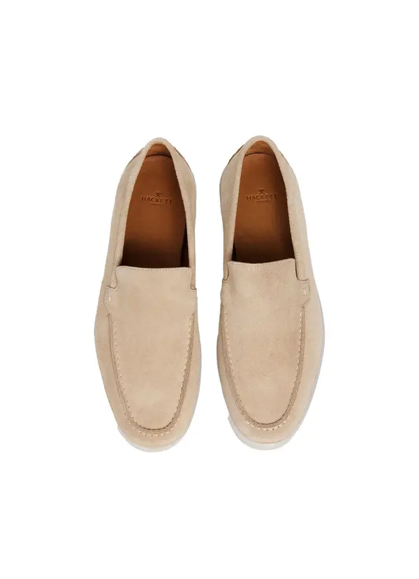 Suede Slip-On Loafers With White Soles 2 Image