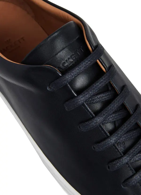 Leather Low-Top Lace-Up Sneakers 1 Image