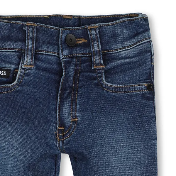 Baby Boy Logo Patch Denim Jeans 1 Image