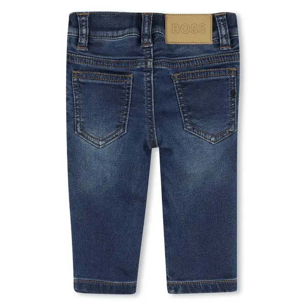 Baby Boy Logo Patch Denim Jeans 2 Image