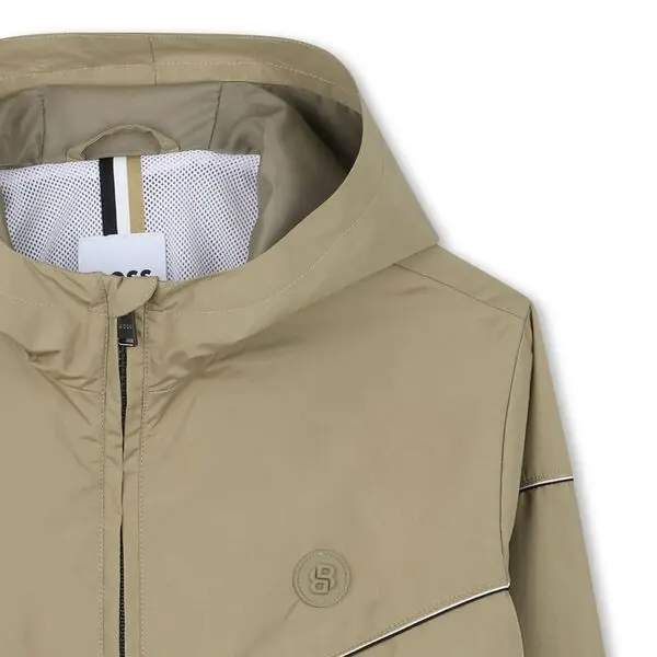 Kids Boys Hooded Panel Fabric Jacket 2 Image