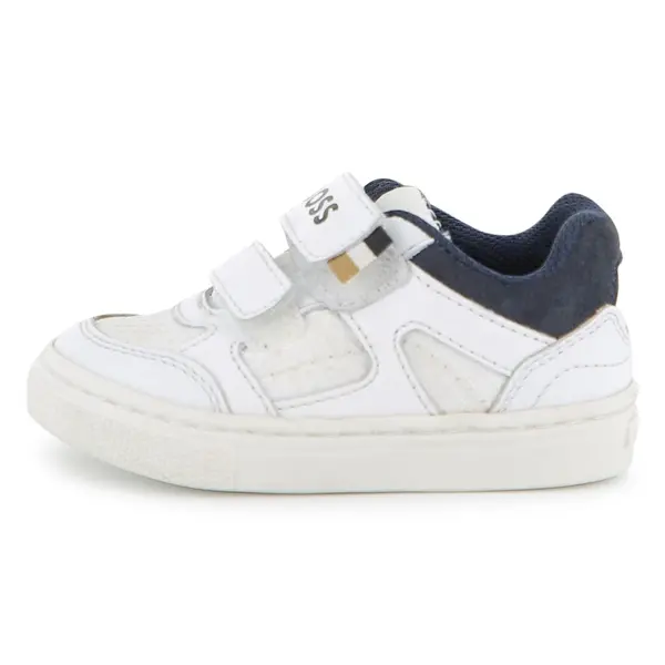 Kids Boys Low Top Leather Velcro Sneakers 2 Image