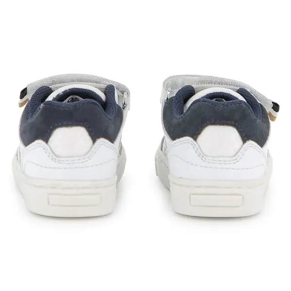 Kids Boys Low Top Leather Velcro Sneakers 3 Image