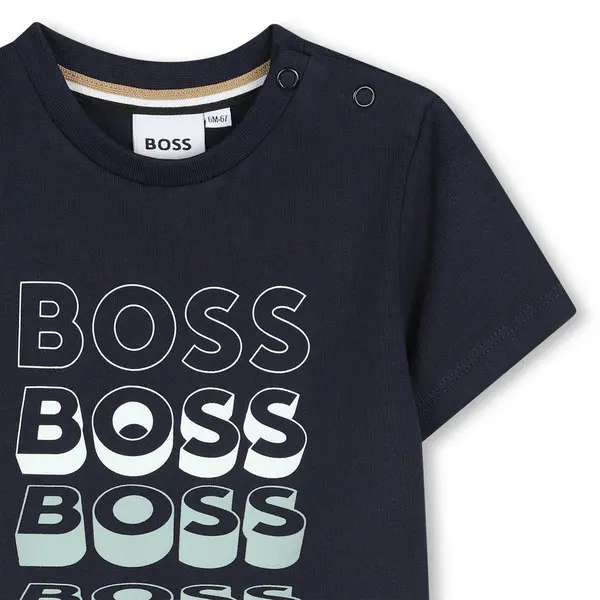 Baby Boy 3D Logo Gradient Short Sleeve T-Shirt 2 Image
