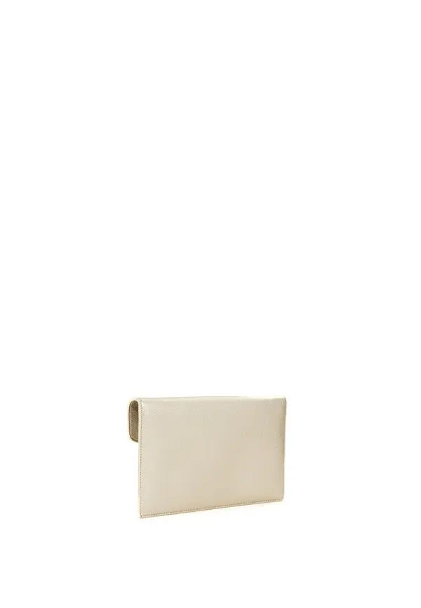 Leather Envelope Clutch with Gold V-Logo Tassel 1 Image