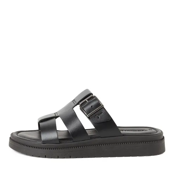 Leather Buckled Platform Slide 5 Image