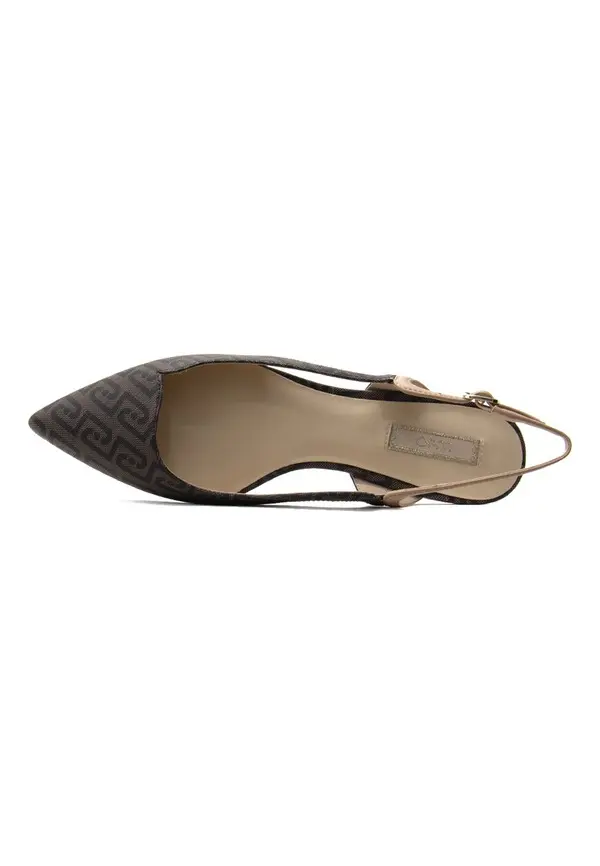 Geometric Print Slingback Ballerinas with Adjustable Ankle Strap 3 Image