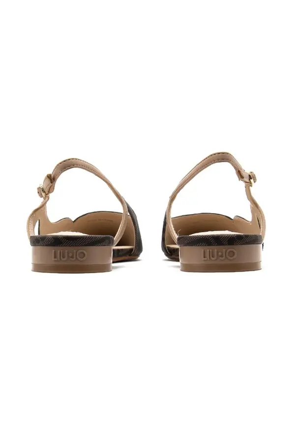Geometric Print Slingback Ballerinas with Adjustable Ankle Strap 4 Image