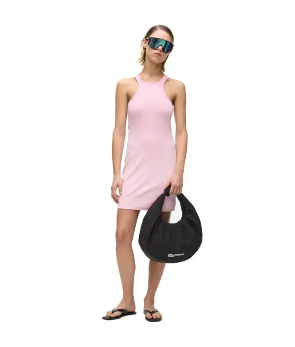 Large Gathered Nylon Hobo Shoulder Bag 3 Image